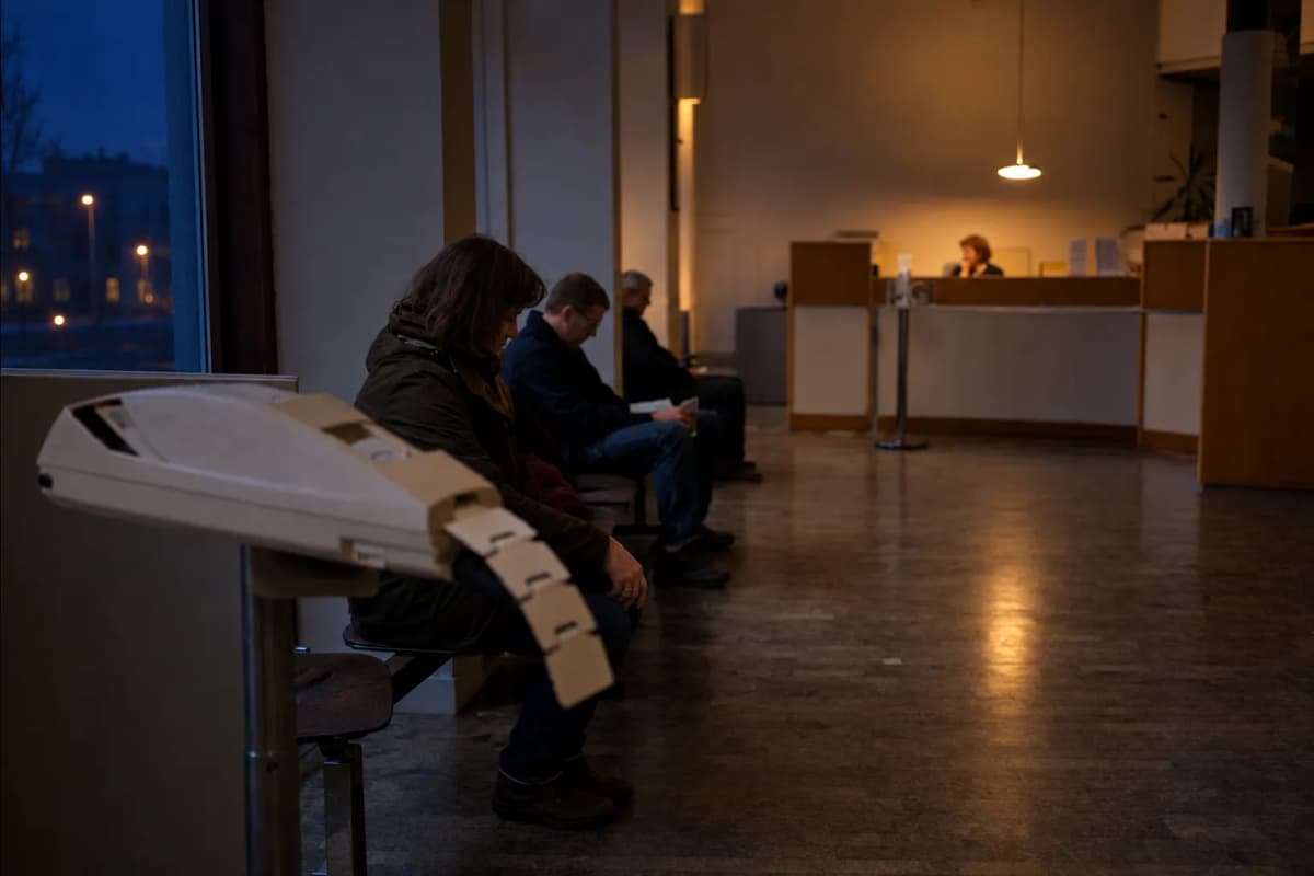Publikumsmottak i et kommunalt servicetorg med kølapp-automat